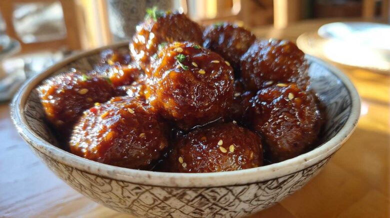 Slow Cooker Honey Garlic Meatballs (Set & Forget Dinner)