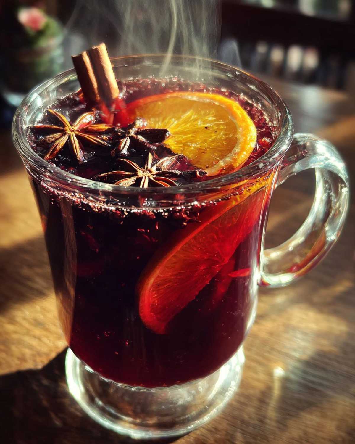 Slow Cooker Mulled Wine (Warm Holiday Party Drink) - detail 1
