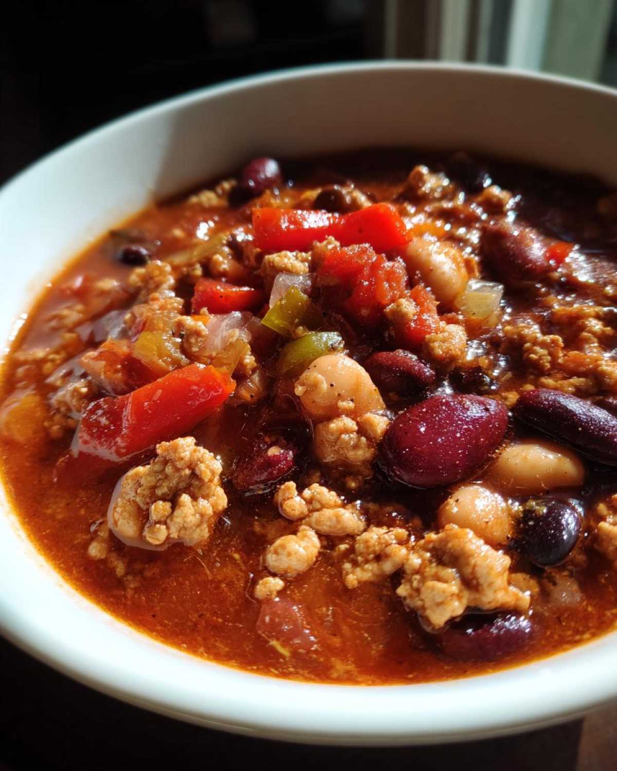 Slow Cooker Turkey Chili (Healthy & Hearty) - detail 2