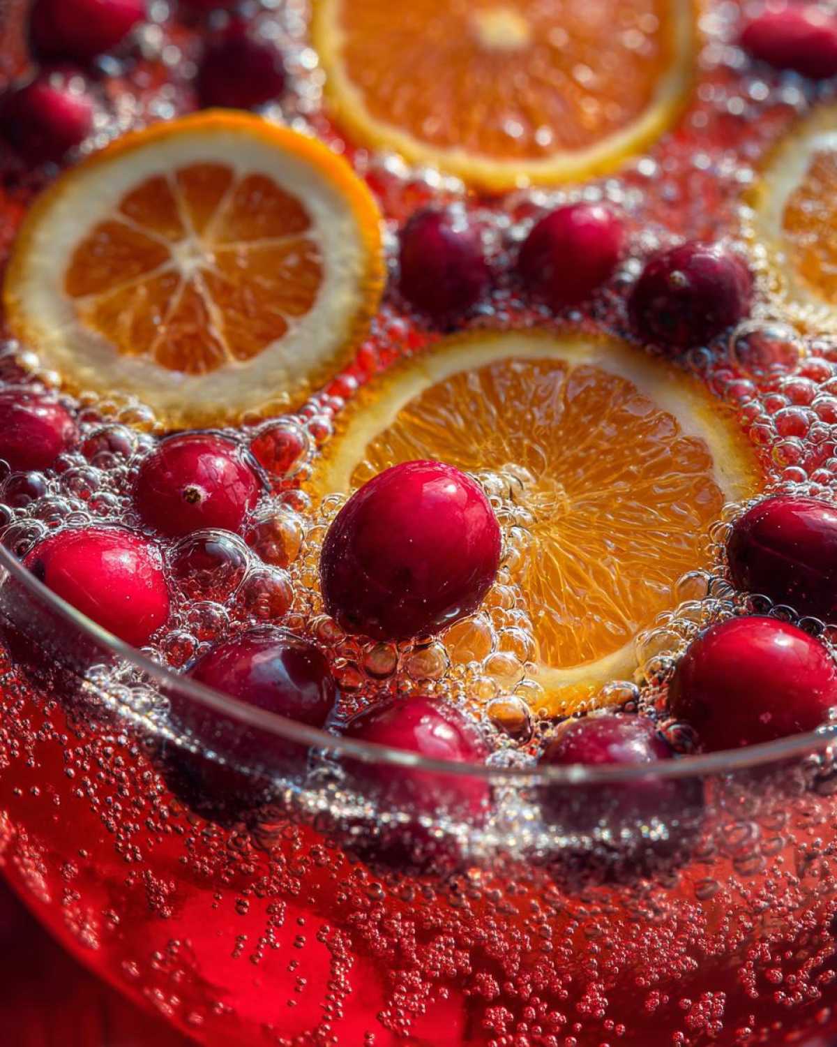 Sparkling Cranberry Orange Punch (Festive Non-Alcoholic Drink) - detail 1