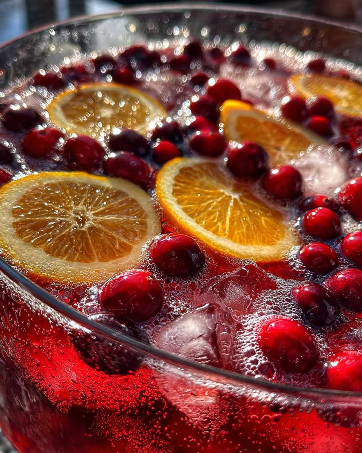 Sparkling Cranberry Orange Punch (Festive Non-Alcoholic Drink) - detail 2
