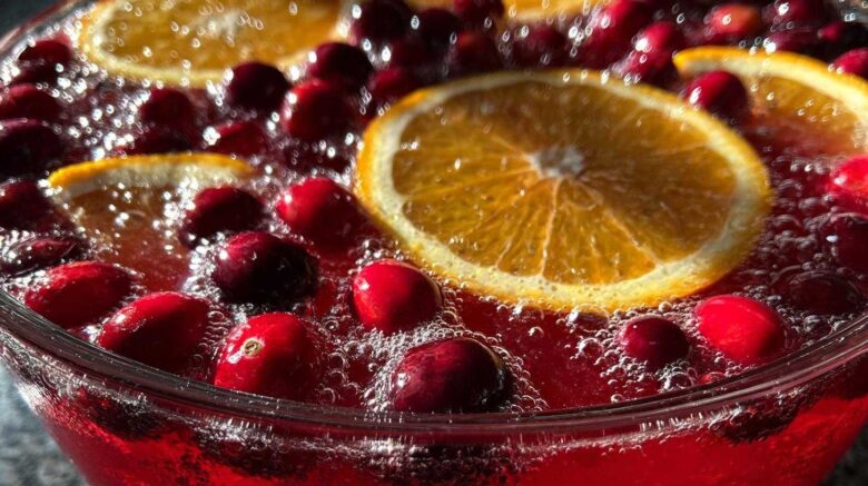 Sparkling Cranberry Orange Punch (Festive Non-Alcoholic Drink)