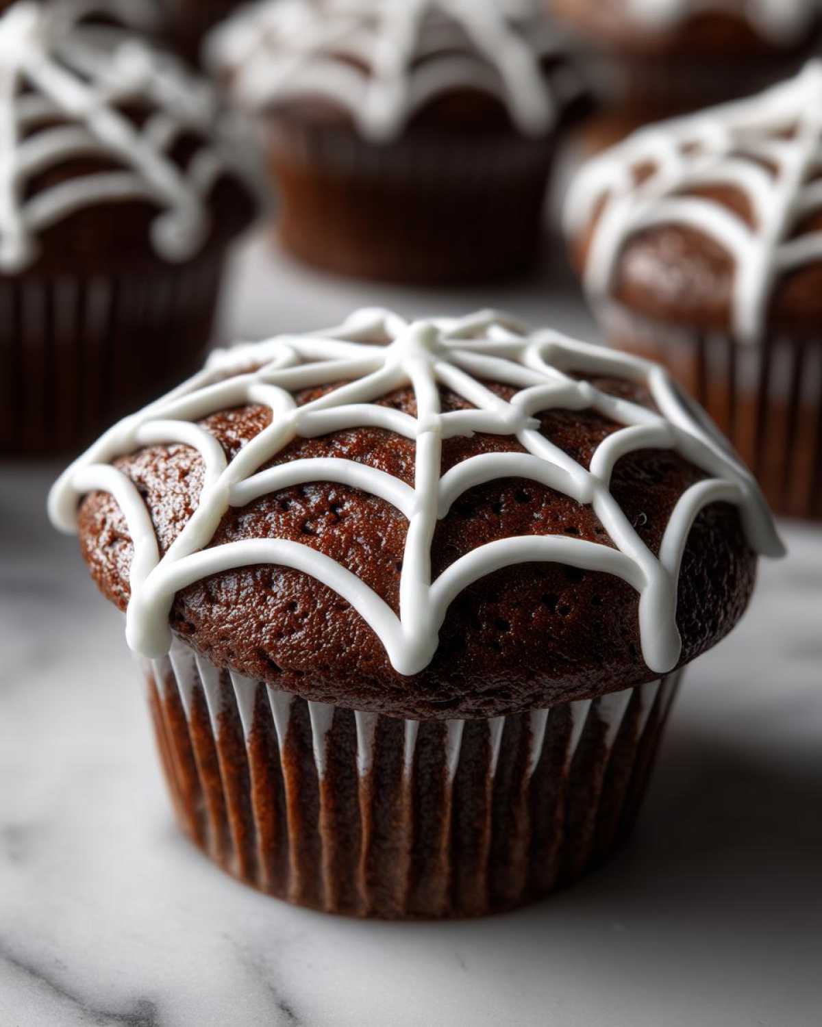 Spooky Spiderweb Cupcakes (Halloween Party Treat) - detail 4
