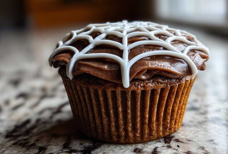 Spooky Spiderweb Cupcakes (Halloween Party Treat)