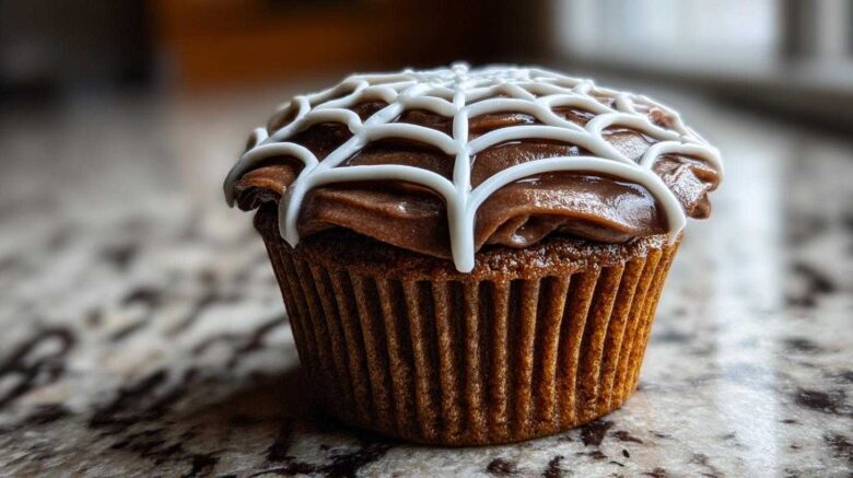 Spooky Spiderweb Cupcakes (Halloween Party Treat)
