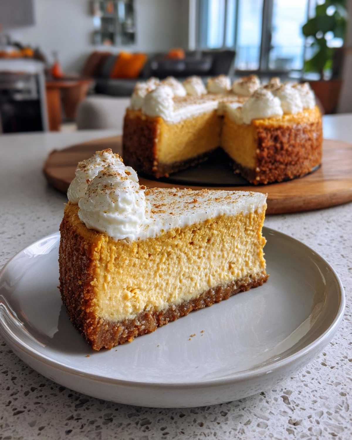 Sugar-Free Pumpkin Cheesecake (Low-Carb & Creamy) - detail 2