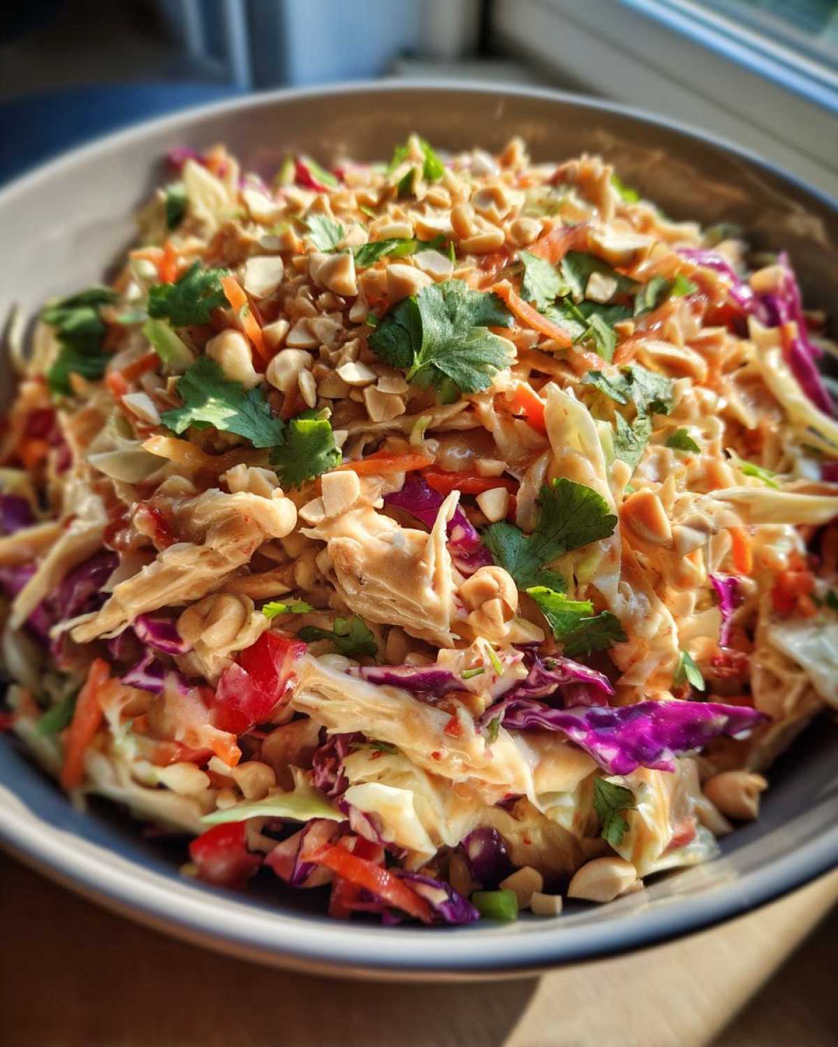 Thai Peanut Chicken Salad (Meal Prep Crunchy Lunch) - detail 1