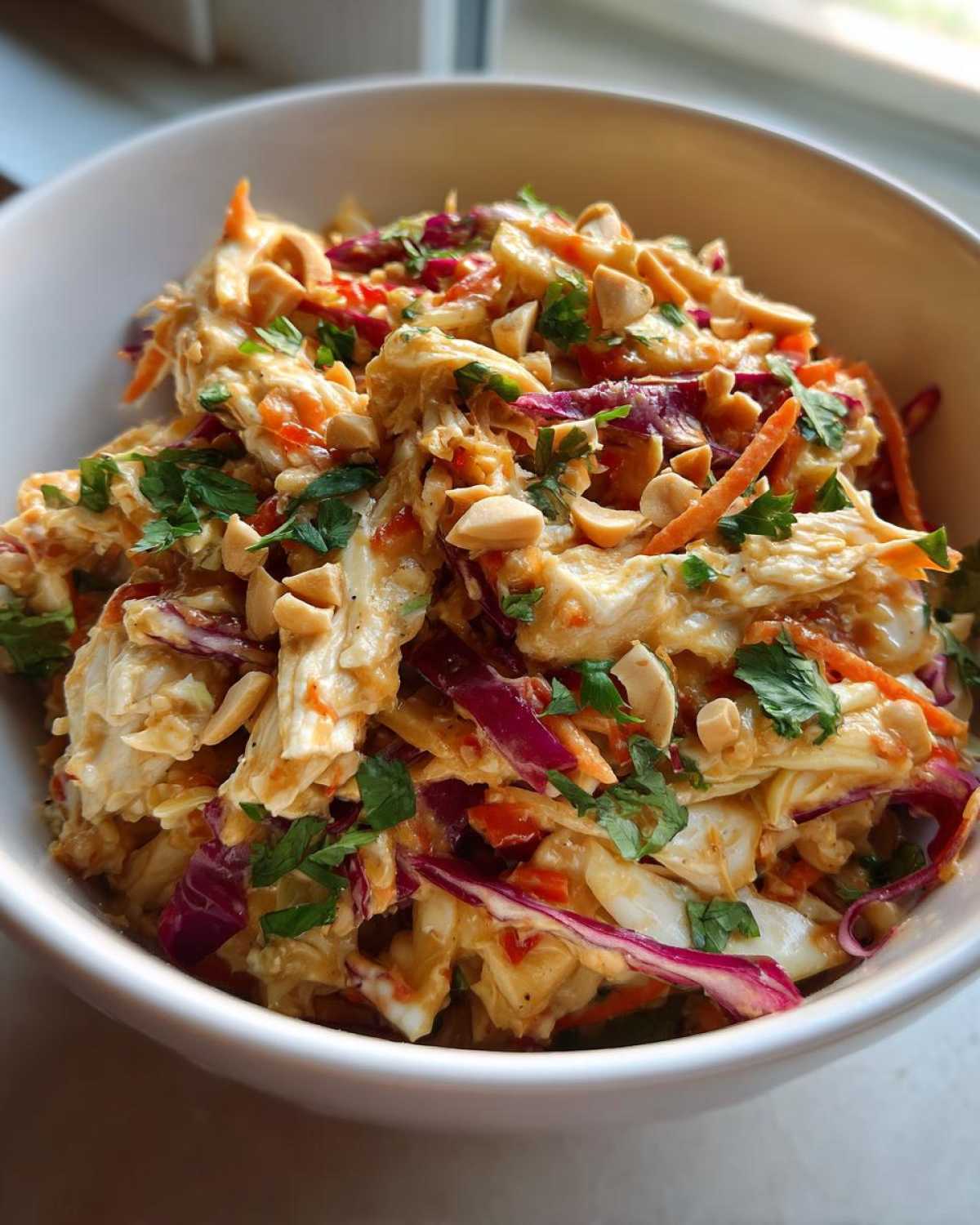 Thai Peanut Chicken Salad (Meal Prep Crunchy Lunch) - detail 3