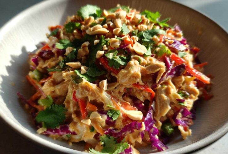 Thai Peanut Chicken Salad (Meal Prep Crunchy Lunch)