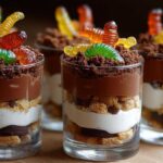 Worms & Dirt Pudding Cups (Creepy Halloween Dessert)