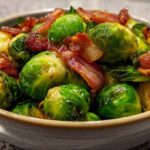 Air Fryer Maple Bacon Brussels Sprout Bites