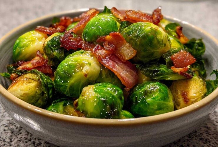 Air Fryer Maple Bacon Brussels Sprout Bites