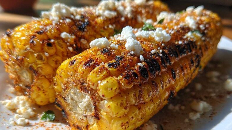 Air fryer Mexican street corn