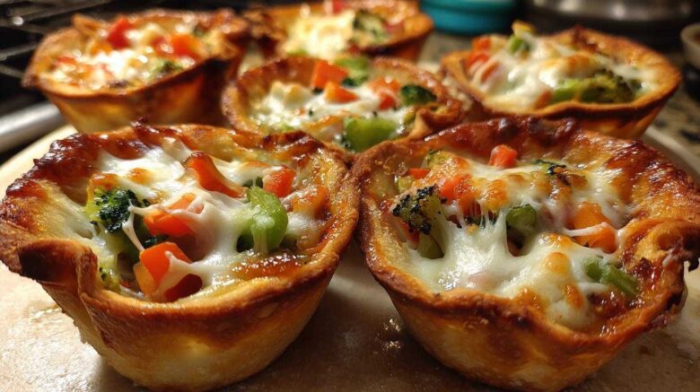 Alphabet Veggie Pizza Cups