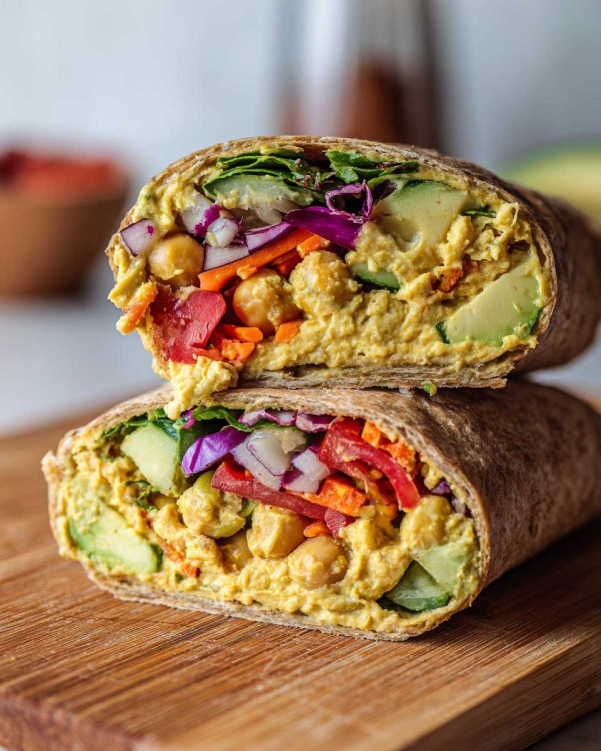 Avocado Chickpea Hummus Wrap - detail 3