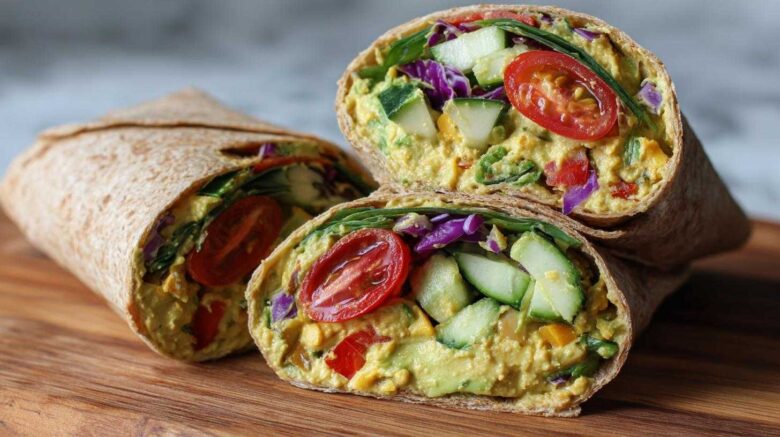 Avocado Chickpea Hummus Wrap