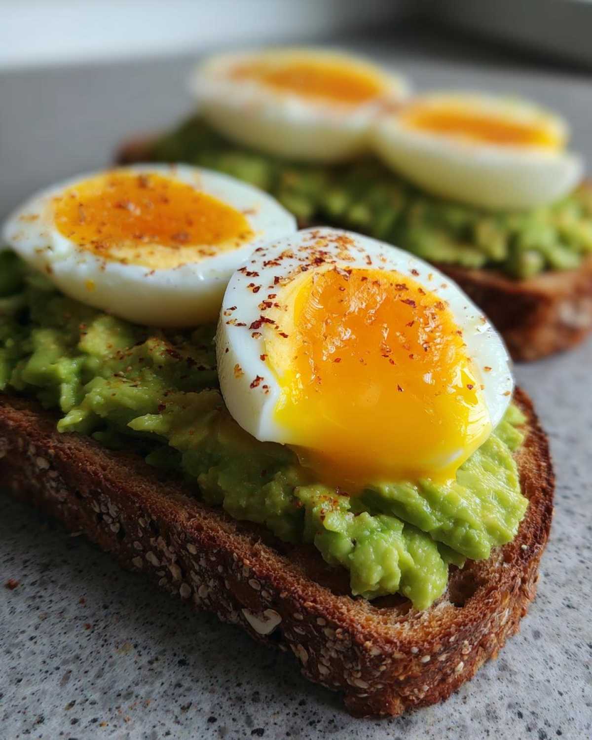 Avocado Toast with Turmeric-Egg-Stuffed Center - detail 2