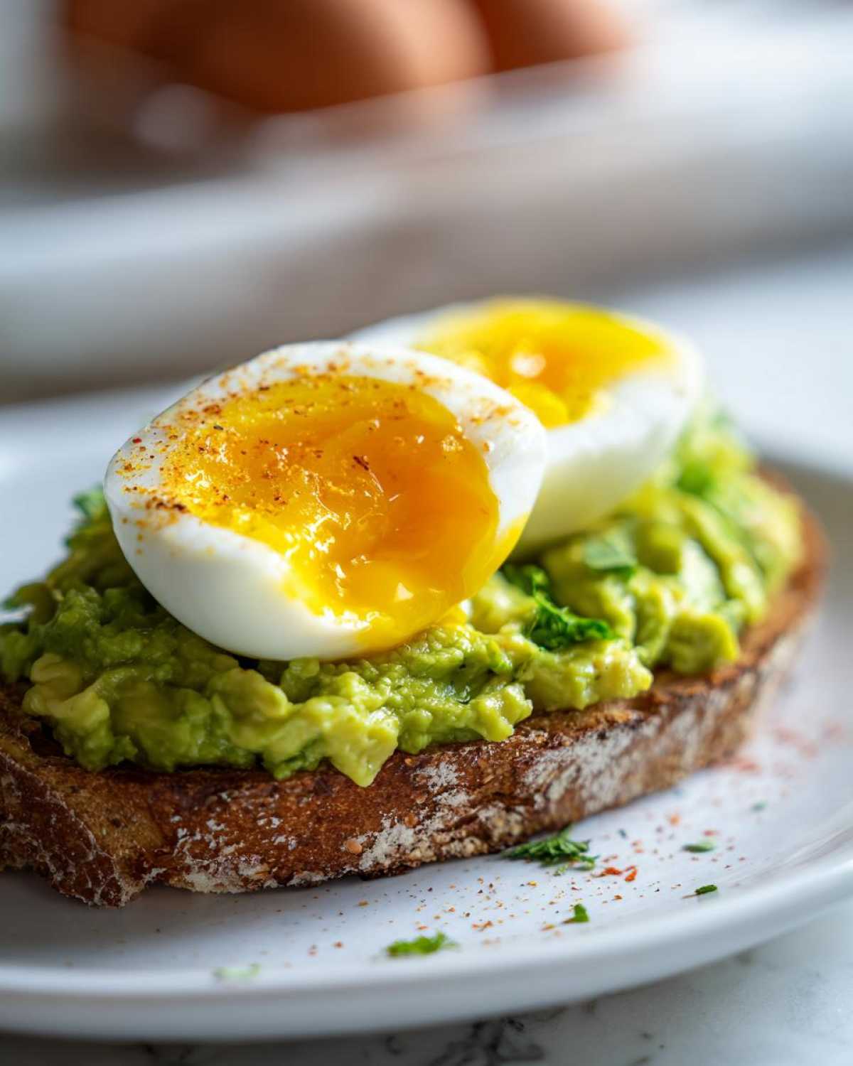 Avocado Toast with Turmeric-Egg-Stuffed Center - detail 3