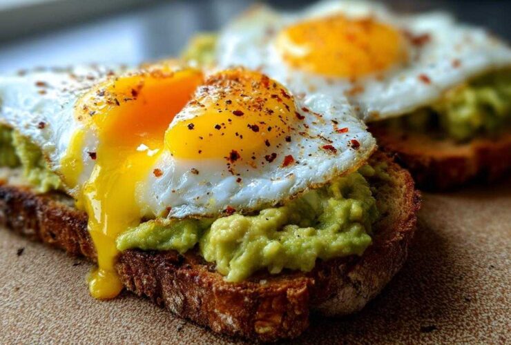 Avocado Toast with Turmeric-Egg-Stuffed Center