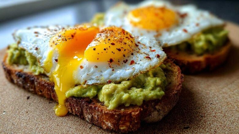 Avocado Toast with Turmeric-Egg-Stuffed Center