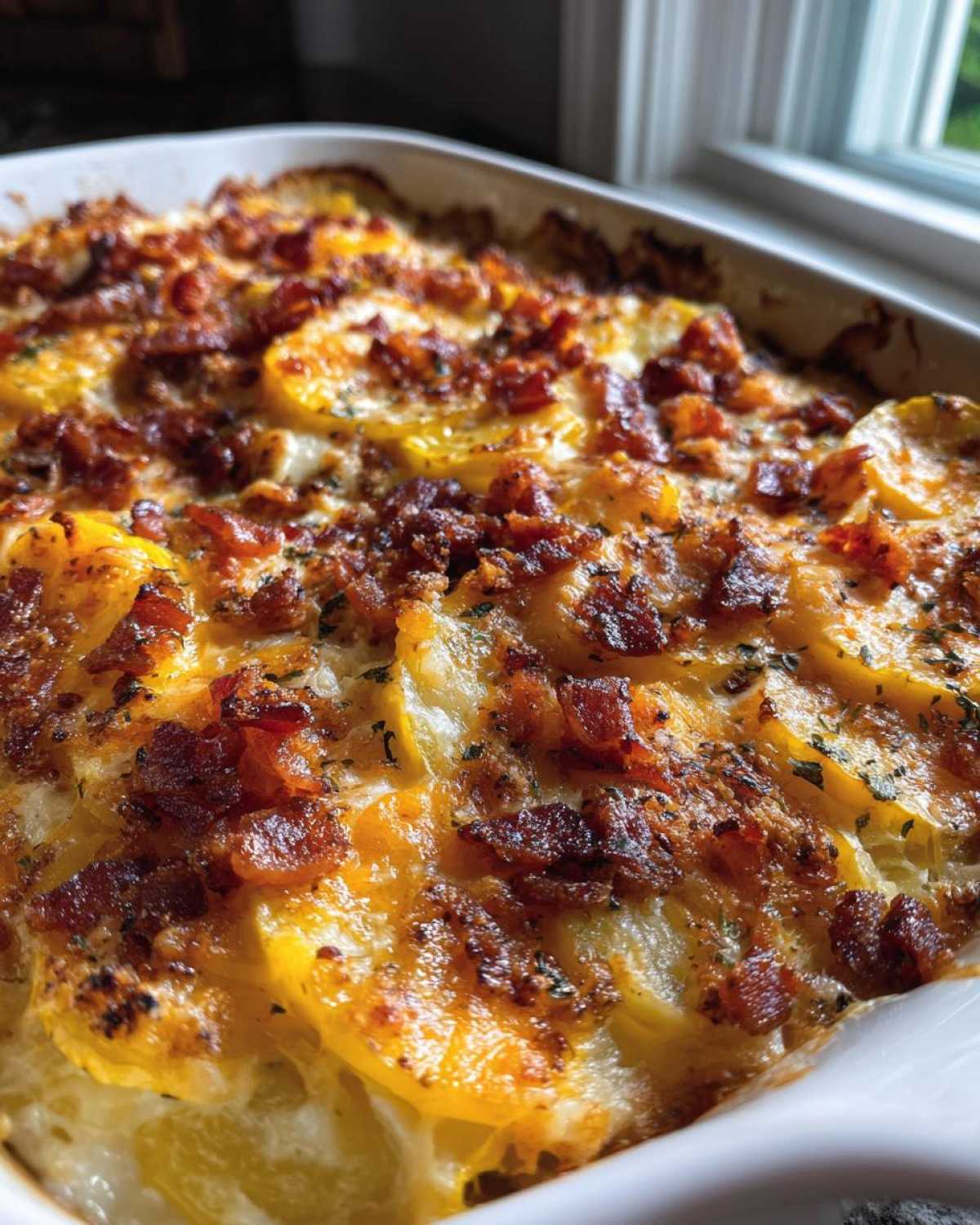 Bacon squash casserole - detail 1