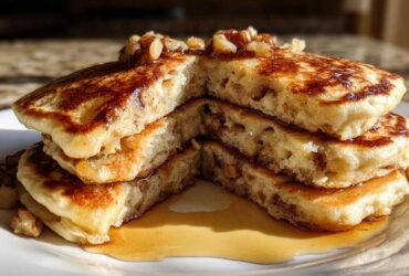 Banana Walnut Yogurt Pancakes