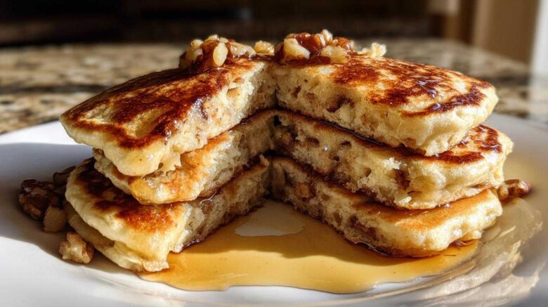 Banana Walnut Yogurt Pancakes