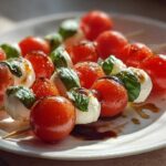 Basil Tomato Mozzarella Skewers