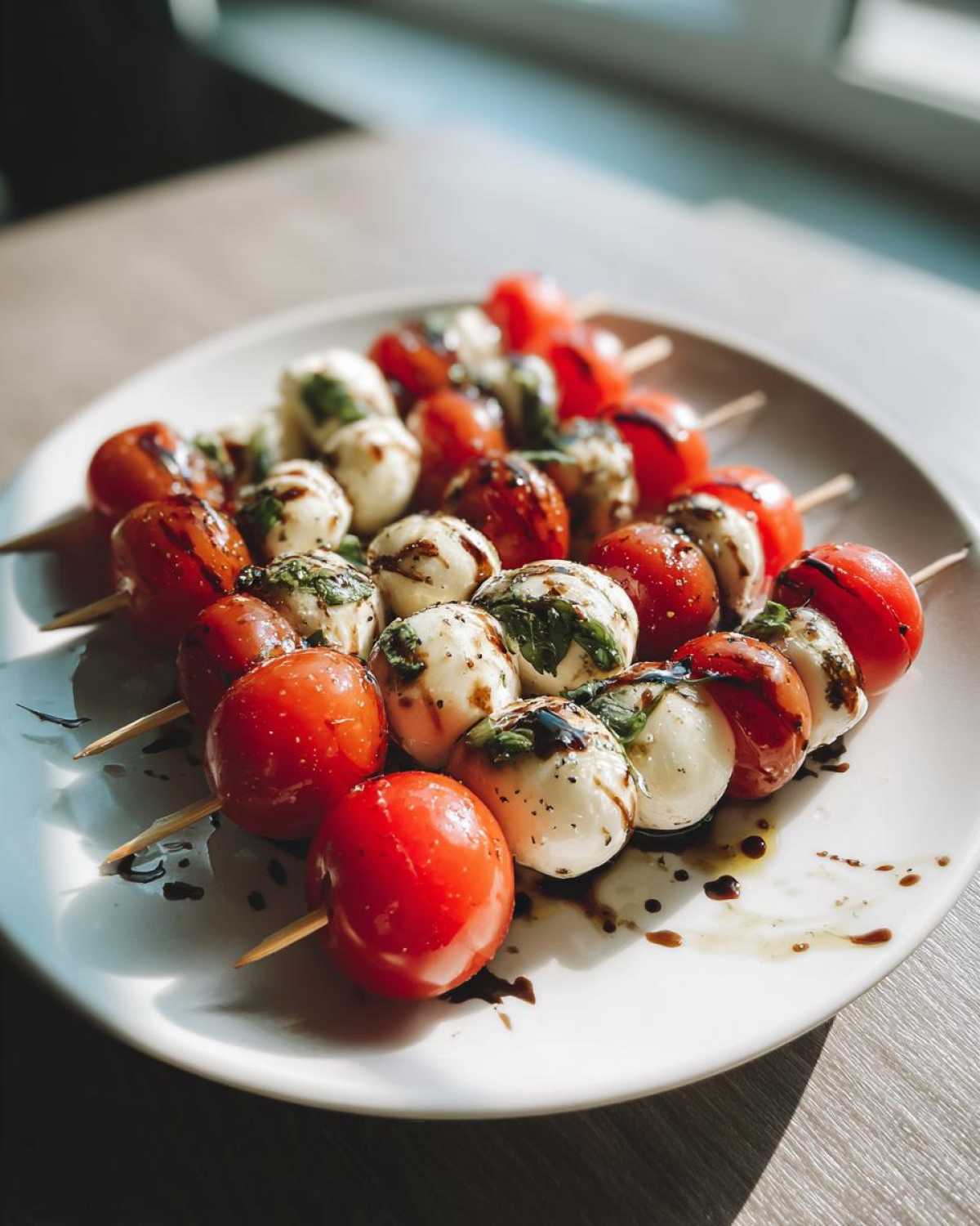 Basil Tomato Mozzarella Skewers - detail 2