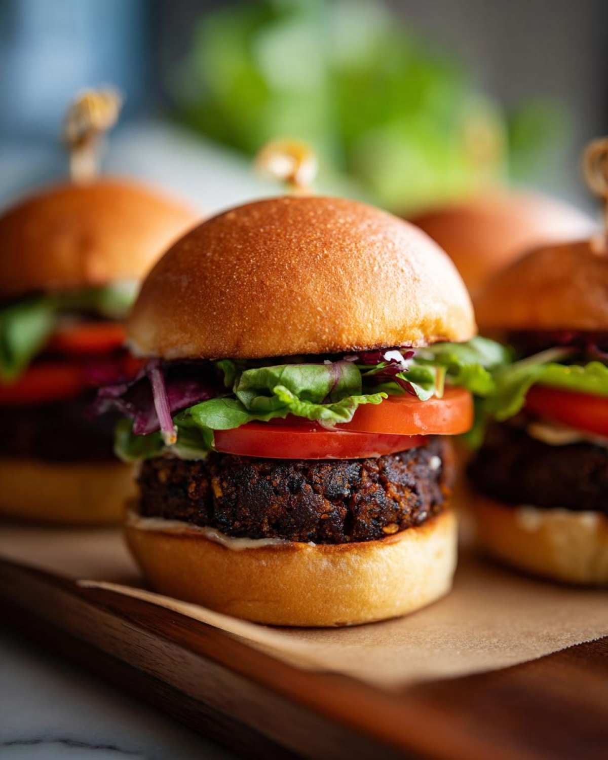 Black Bean Burger Sliders - detail 2