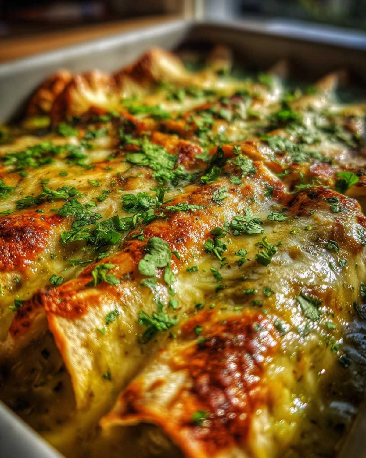 Black Bean Enchiladas with Green Chili - detail 2
