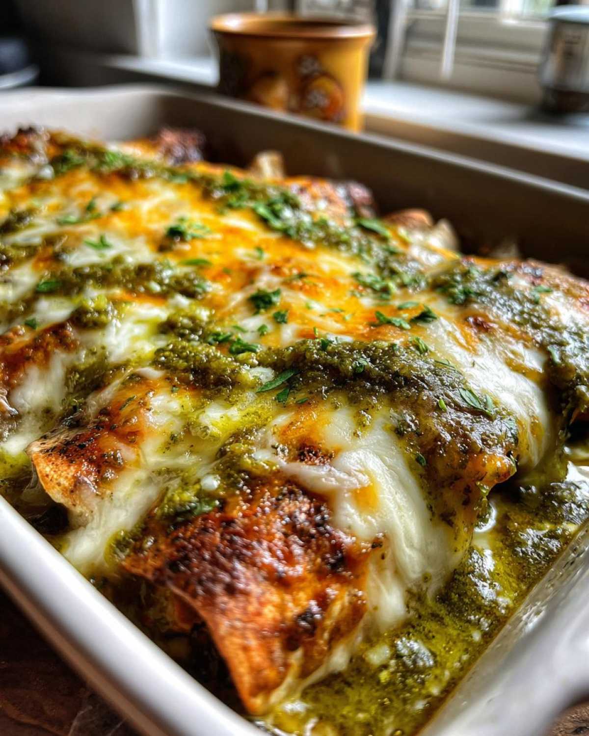 Black Bean Enchiladas with Green Chili - detail 4
