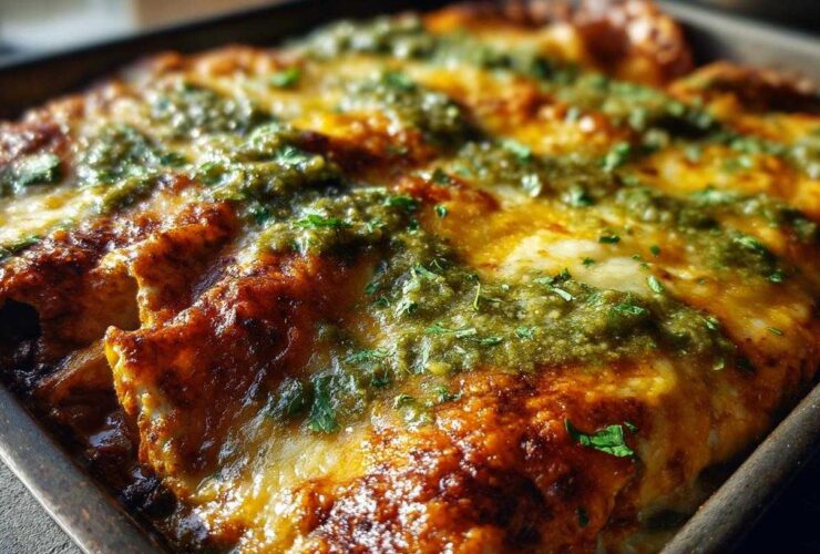 Black Bean Enchiladas with Green Chili