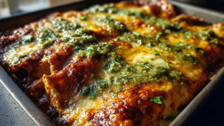 Black Bean Enchiladas with Green Chili