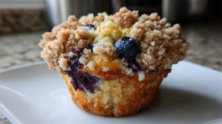 Blueberry streusel muffins