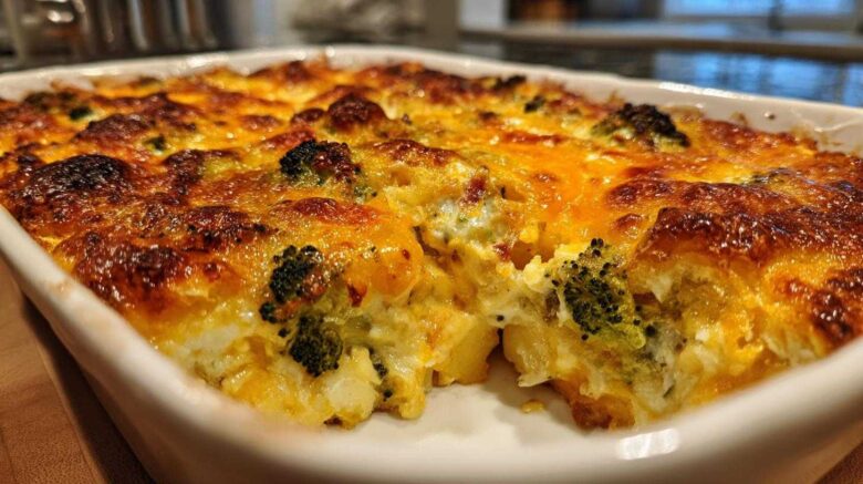 Broccoli cheddar squash casserole