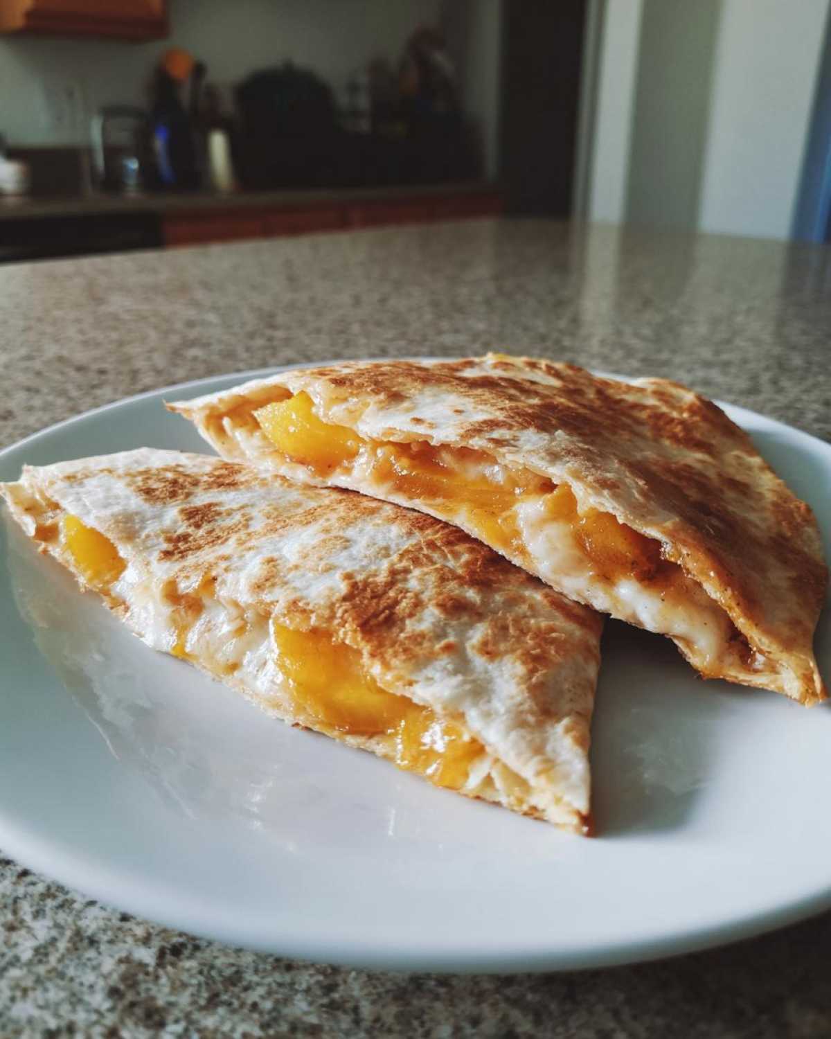 Brown Sugar Peach Breakfast Quesadilla - detail 2