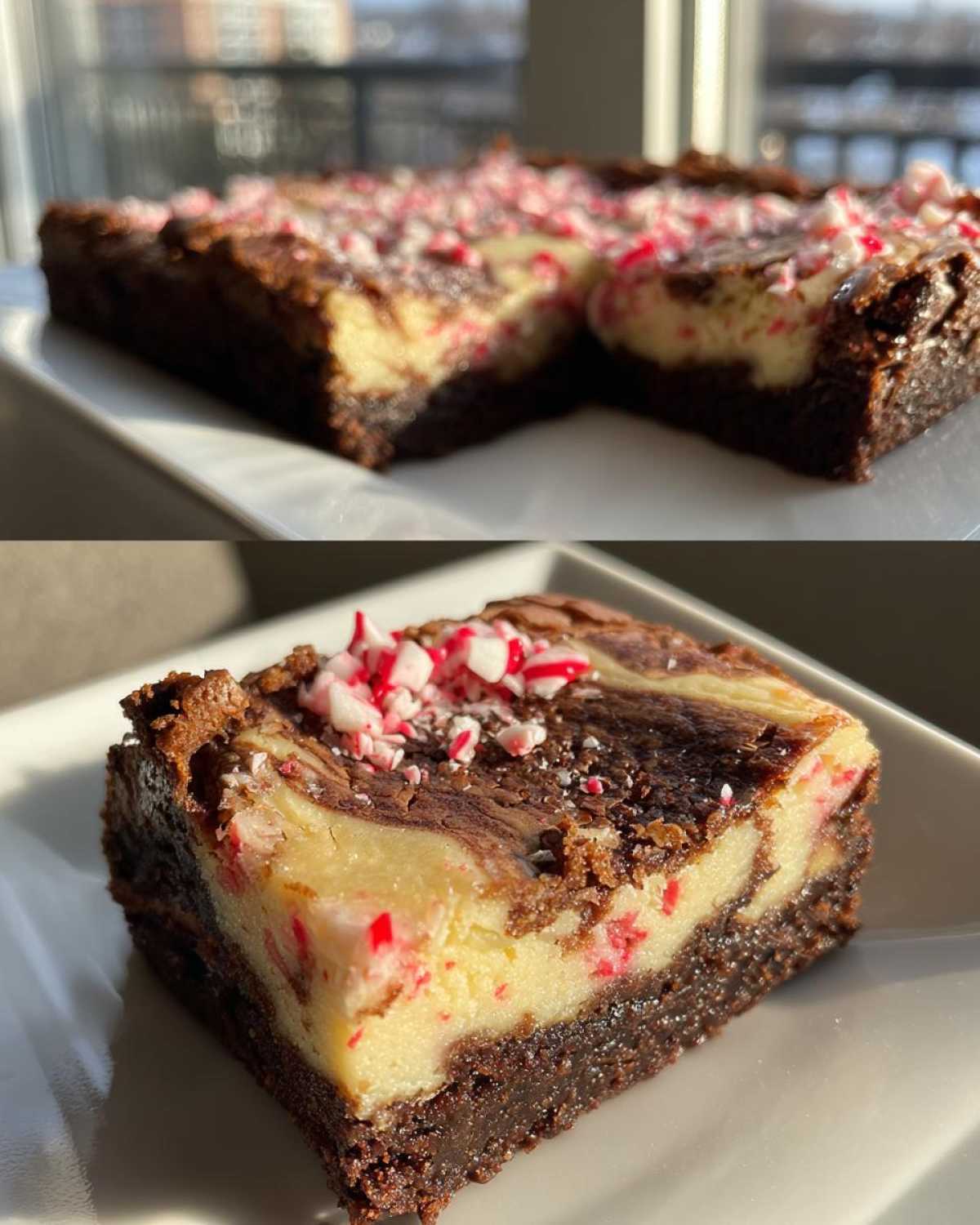 Candy Cane Cheesecake Brownies - detail 1
