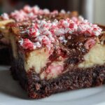 Candy Cane Cheesecake Brownies