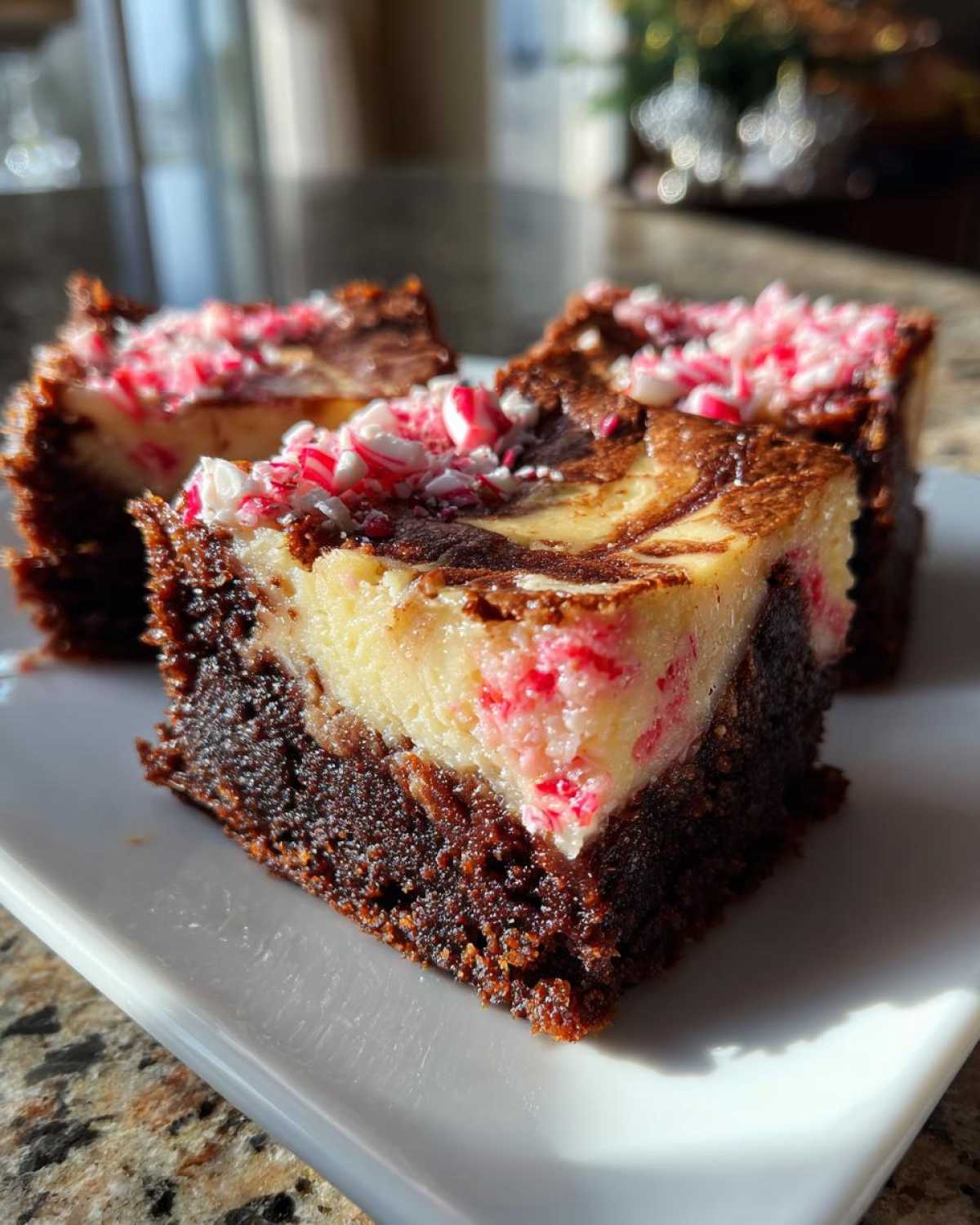 Candy Cane Cheesecake Brownies - detail 2