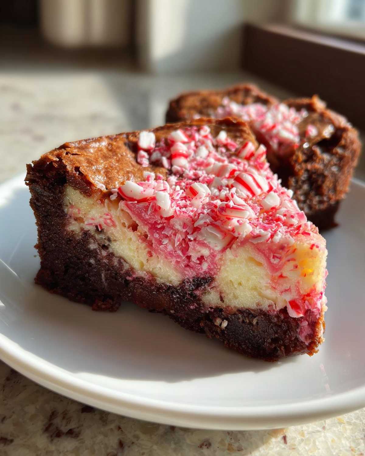 Candy Cane Cheesecake Brownies - detail 3