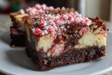 Candy Cane Cheesecake Brownies