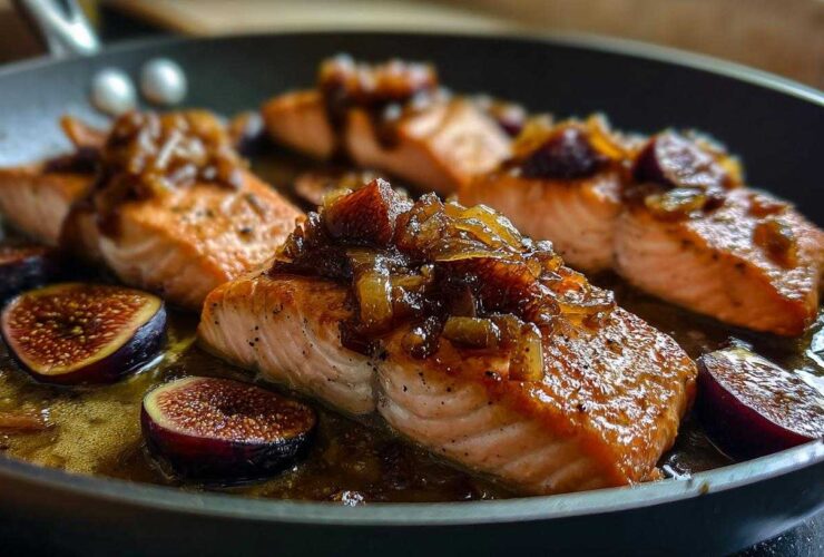 Caramelized Onion & Fig Baked Salmon