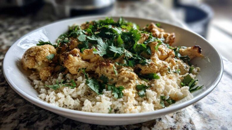 Cashew Curry Cauliflower Rice