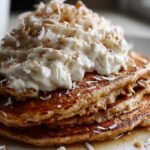 Chai-Spiced Oat Pancakes with Coconut Whipped Cream