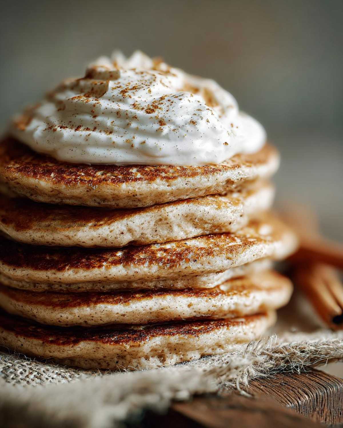 Chai-Spiced Oat Pancakes with Coconut Whipped Cream - detail 2