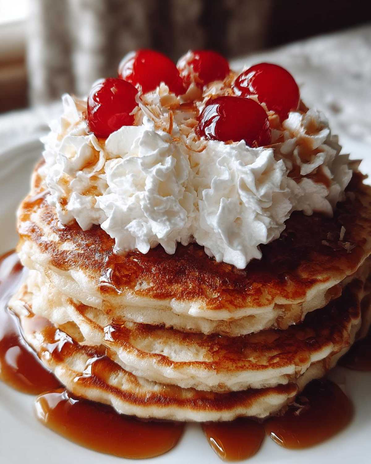 Chai-Spiced Oat Pancakes with Coconut Whipped Cream - detail 4