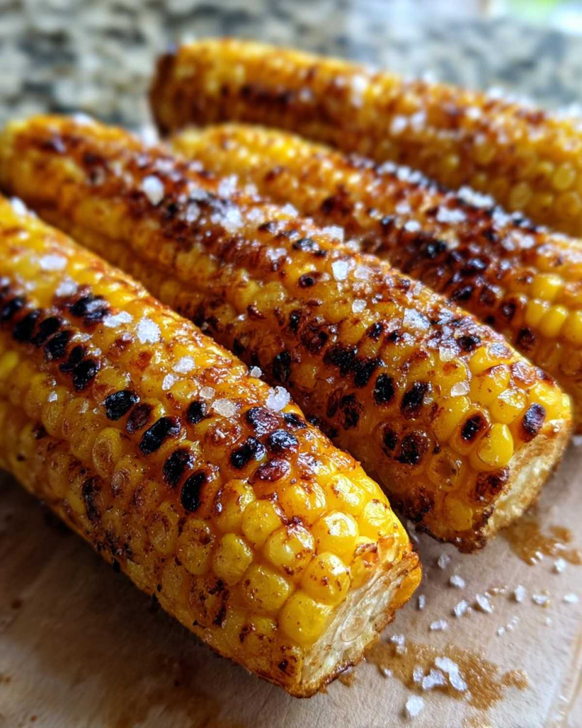 Charred Mexican street corn - detail 1