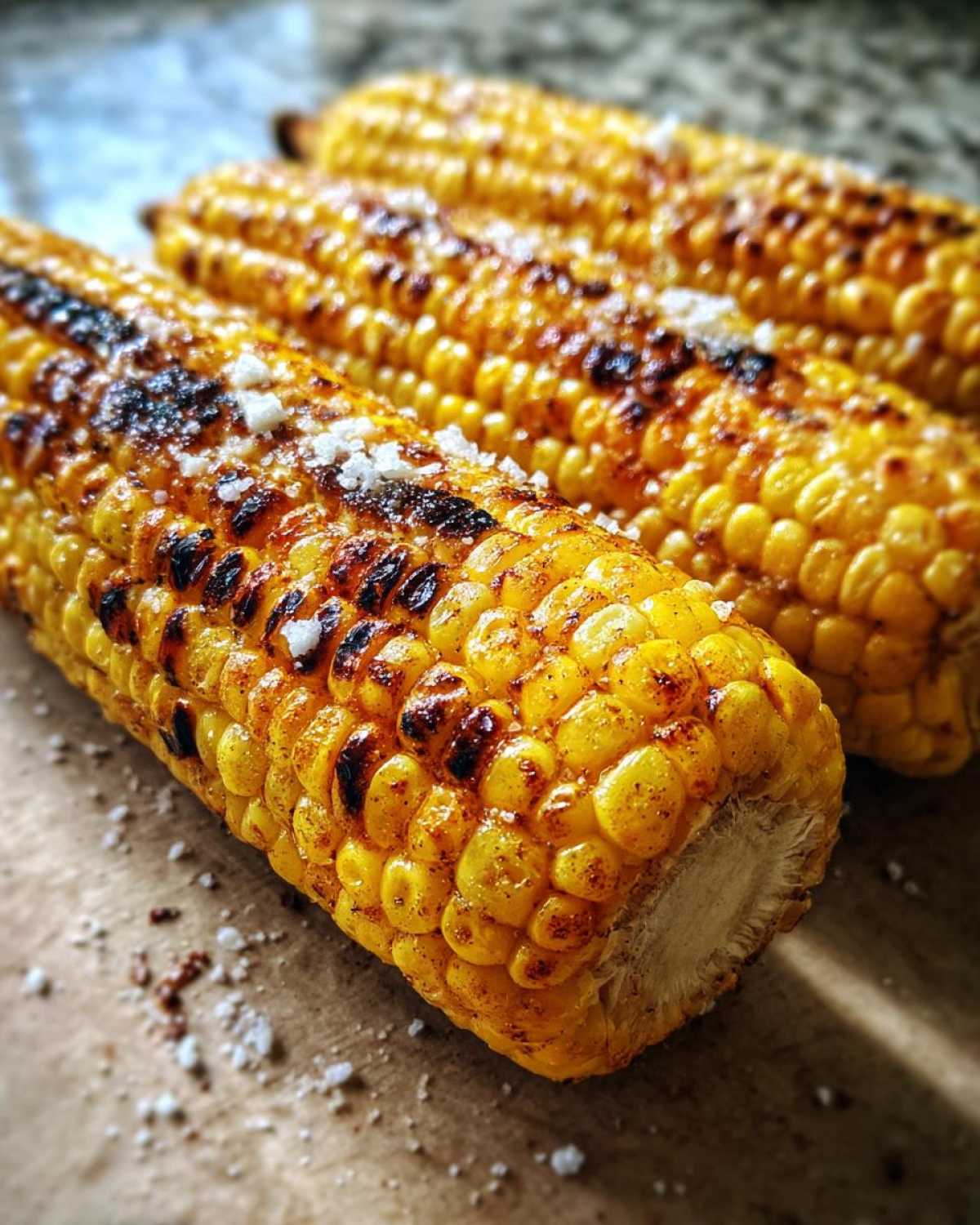 Charred Mexican street corn - detail 2