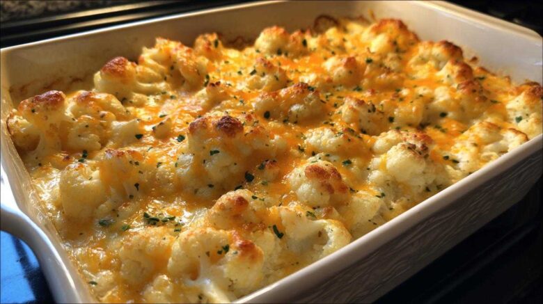 Cheesy Cauliflower Alfredo Bake